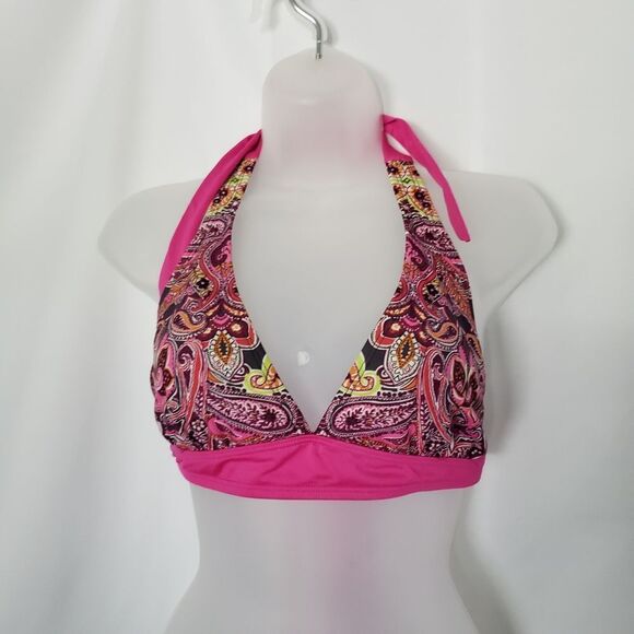Athleta Paisley Pattern Bikini Swim Top size M - Picture 1 of 4